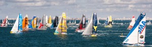 Fleet at start of the Vendee Globe, in Les Sables d'Olonne, France, on November 6th, 2016 - Photo Vincent Curutchet / DPPI Flotte au départ du Vendée Globe, aux Sables d'Olonne le 6 Novembre 2016 - Photo Vincent Curutchet / DPPI